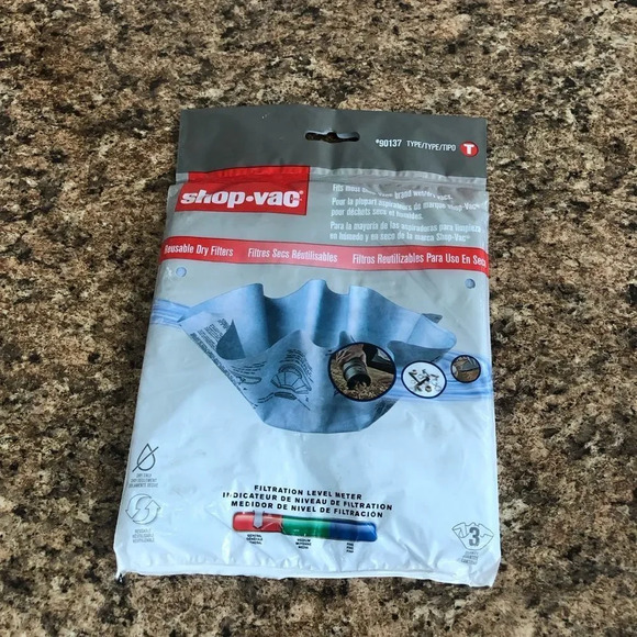 Shop Vac reusable‎ dry fitlers - Picture 1 of 8